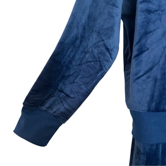 Felina Size XL  Hoodie Jogger Blue 2-Piece Velour Set Soft Relaxed Fit - Picture 4 of 9